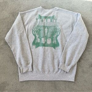 Gray Sweater with Green Graphic